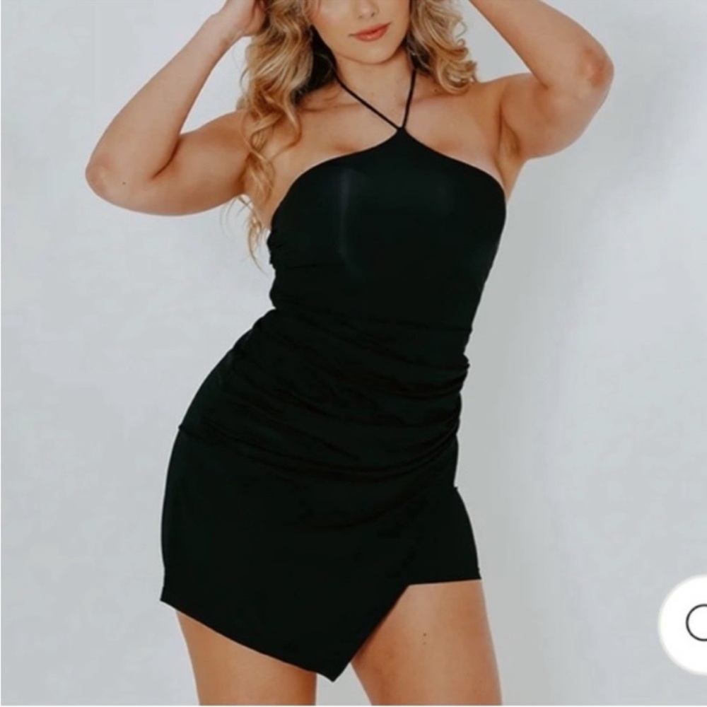 Klassy Network Black Asymmetrical Dress